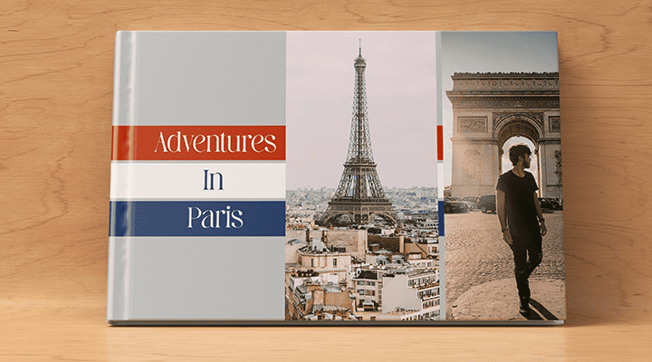 Paris photobook with quote adventures in paris