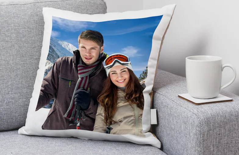 45cm Personalised Photo Cushion - Add Message & 6 Photo's