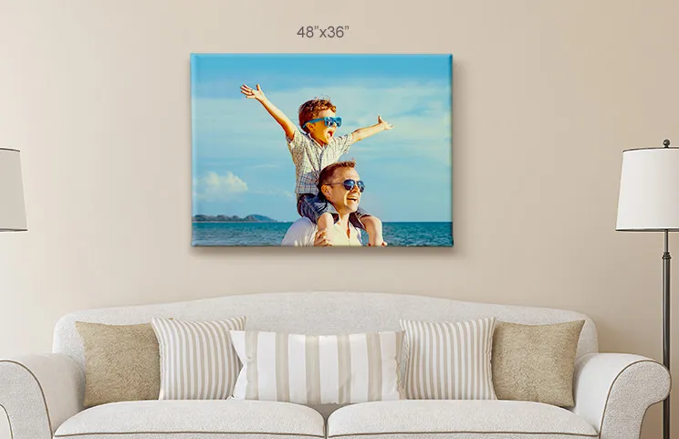 Collage canvas print of two delighted female friends