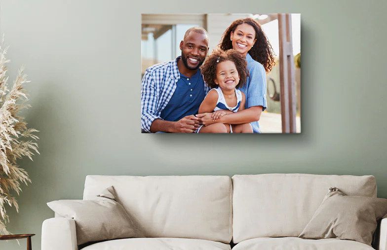 Canvas print of a couple enjoying their holiday