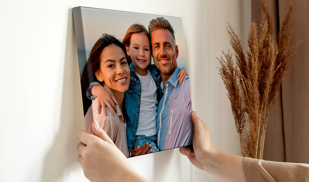 Canvas print of a couple enjoying their holiday