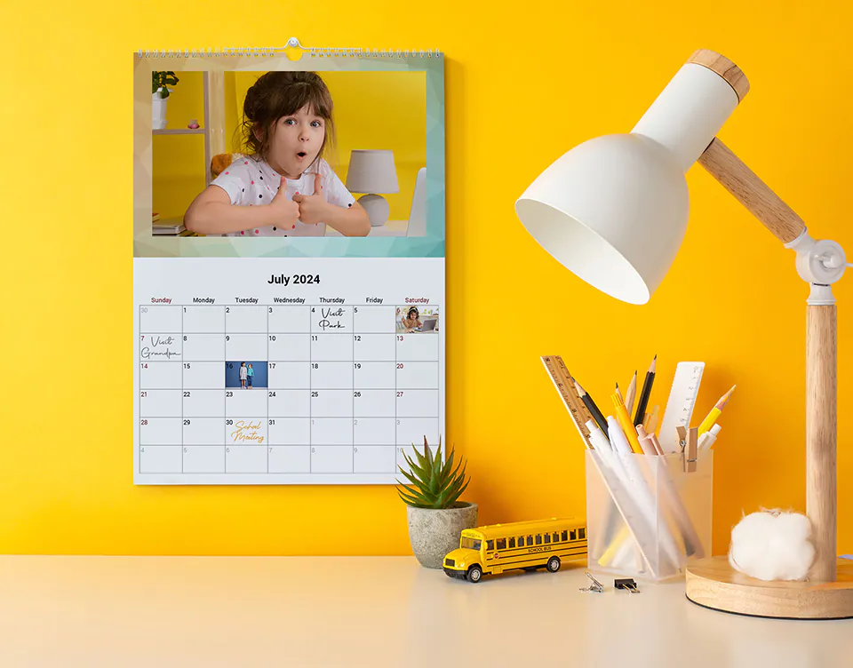 Acheter le calendrier familial Desk Pad 2024 avec autocollants ? Rapide et  facile